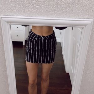 DENIM STRIPED SKIRT